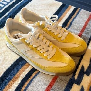 Tretorn Yellow and White Sneakers